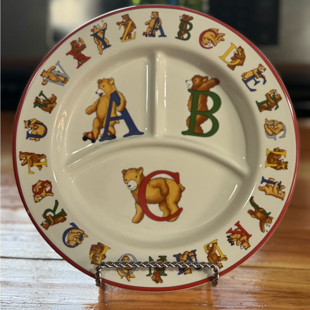 1994 Tiffany & Co Alphabet Bear Plate